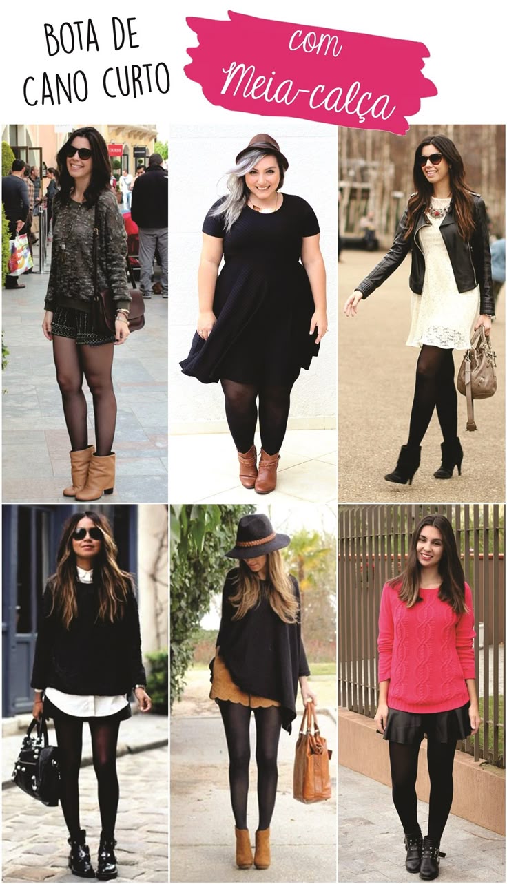 vestido xadrez bota meia calça inspiração