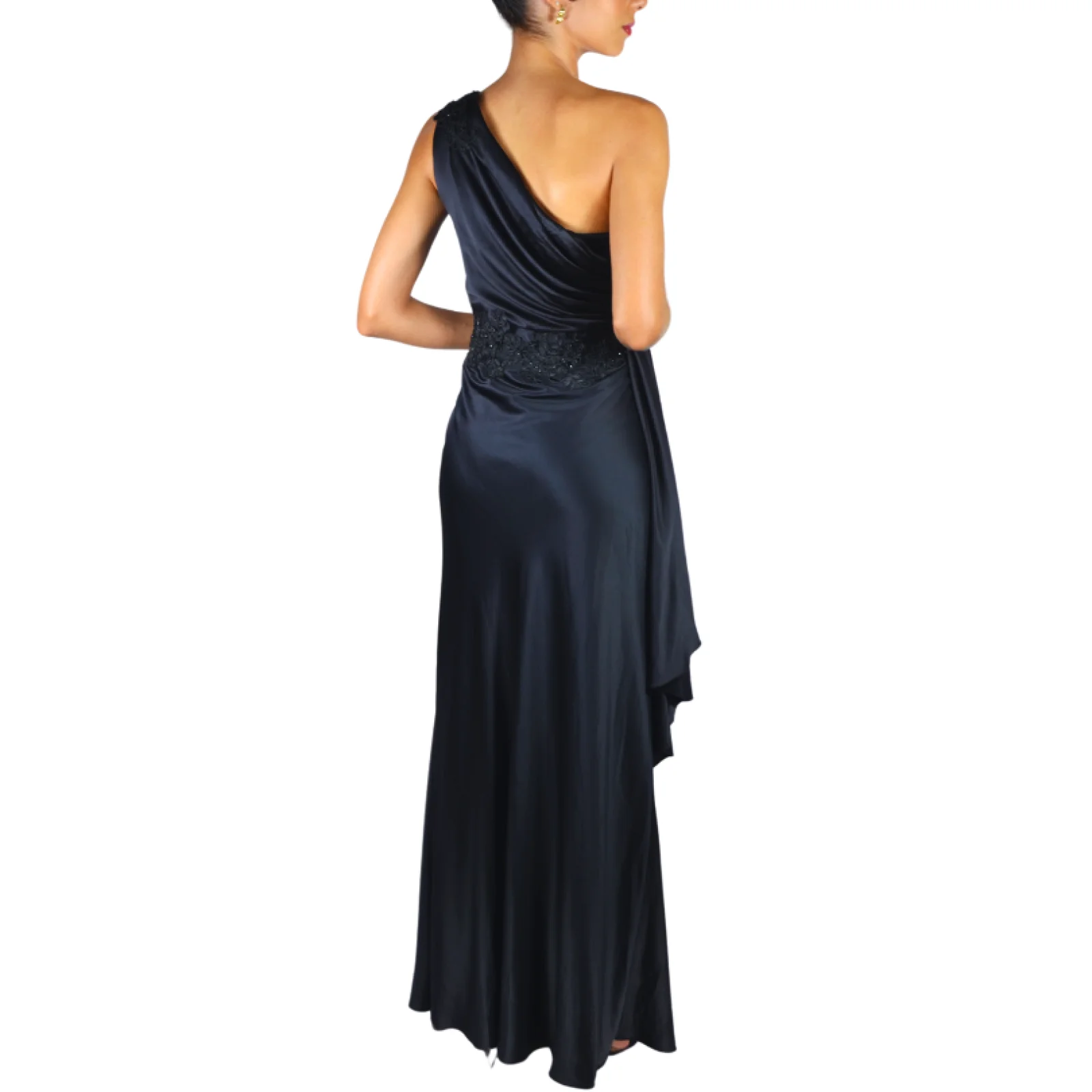 vestido festa plus size um ombro