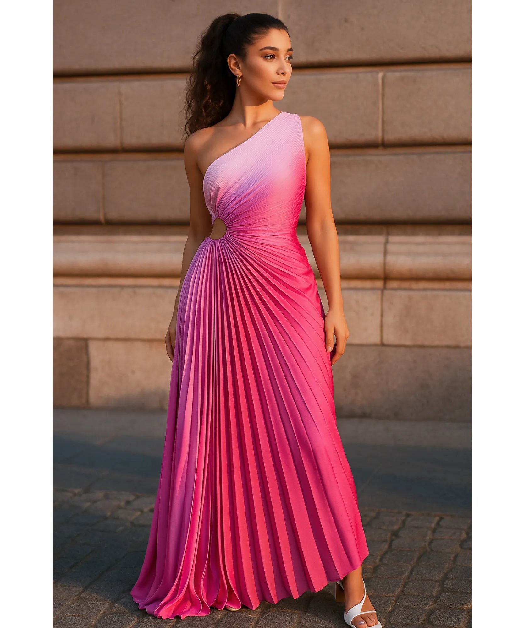 vestido convidada casamento um ombro