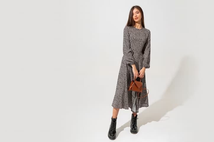 looks com vestido longo e bota