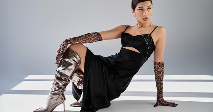 vestido longo com bota country