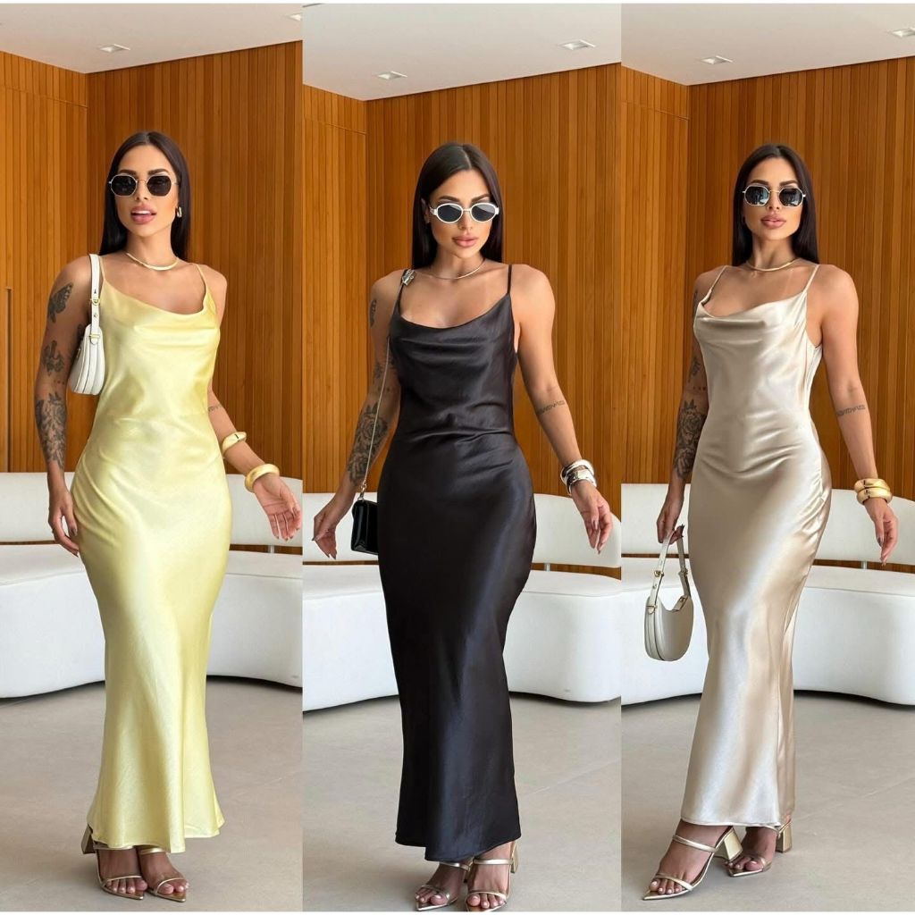 vestido longo de seda para casamento