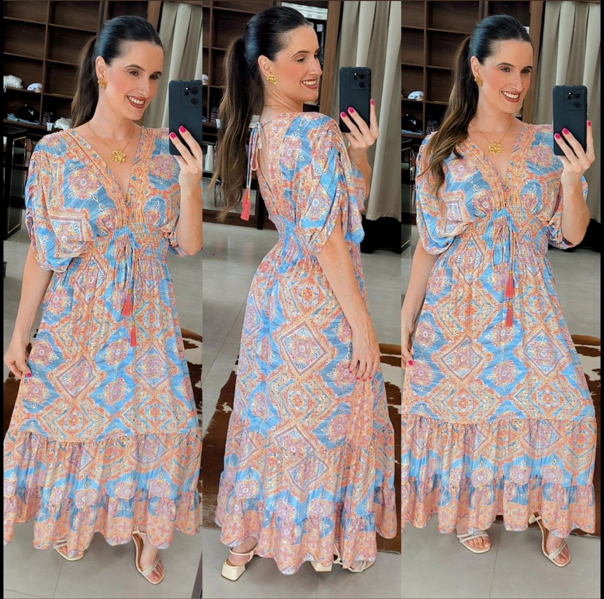 vestido longo de seda para madrinha