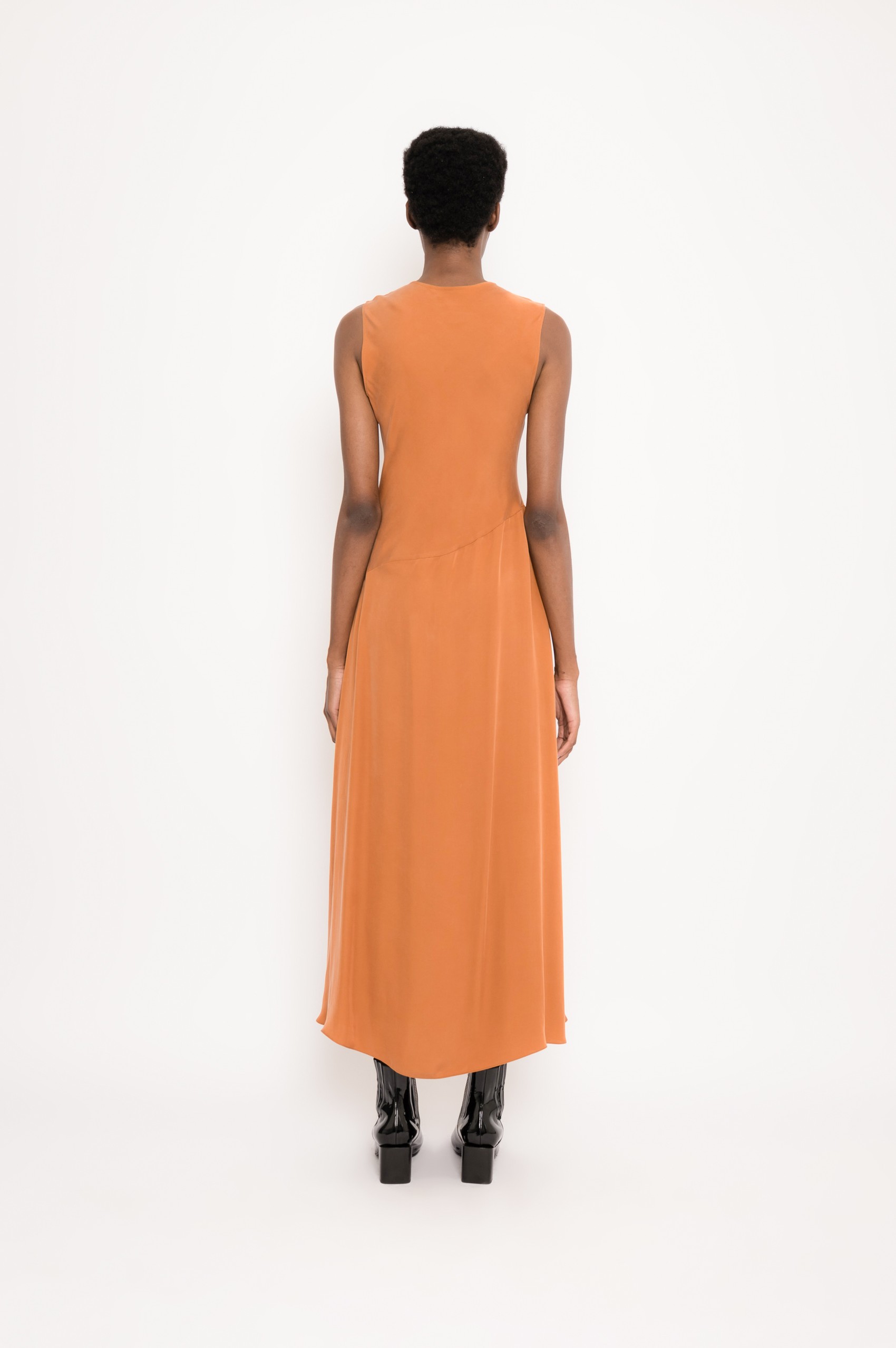 vestido longo de seda para noite