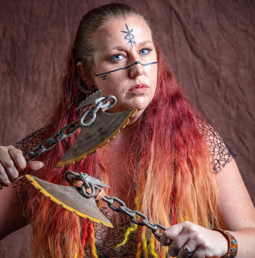 tatuagem de machado viking