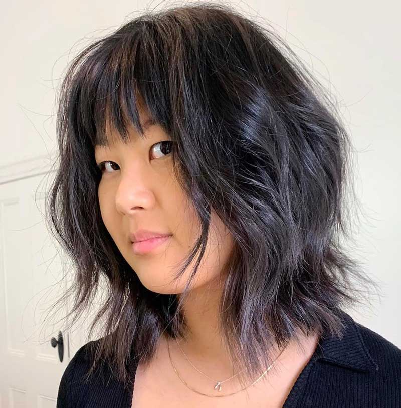 wolf cut curto para mulheres